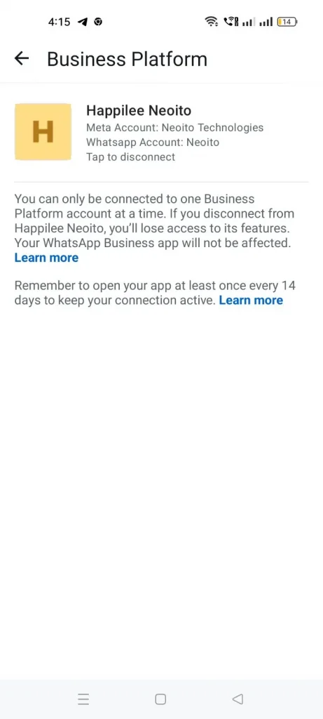 whatsapp coexistence feature happilee connected