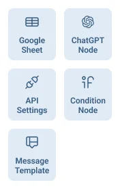 No code chatbot builder interface