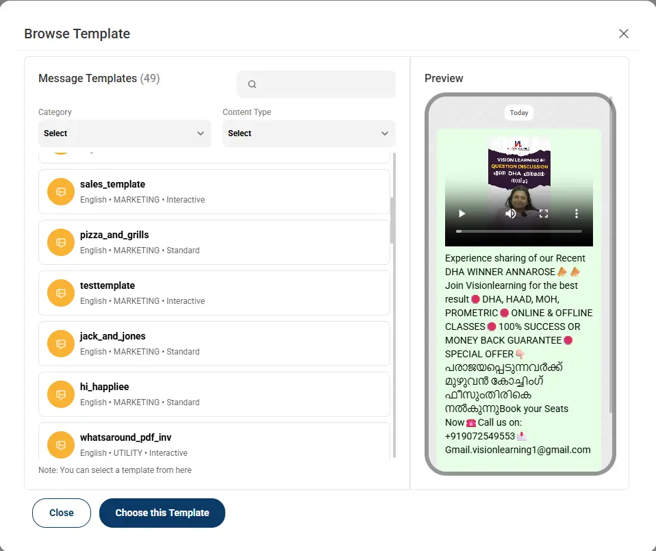 Send promotional bulk WhatsApp messages to engage customers and boost sales