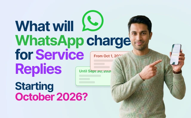 WhatsApp service message pricing timeline showing service replies free until September 2026 and charged from October 1, 2026 at the local utility rate